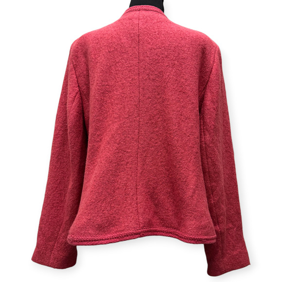 Talbots Berkshire Wool Blend Long Sleeve Gold Buttons Jacket Pink Size 20W - Picture 3 of 9